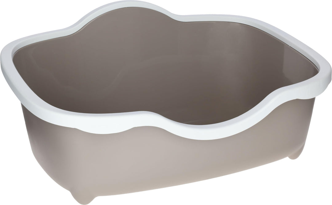 Stefanplast Katzentoilette Très Chic Open 56x39x26cm, weiss/Taupe, weiss/taube Mittel
