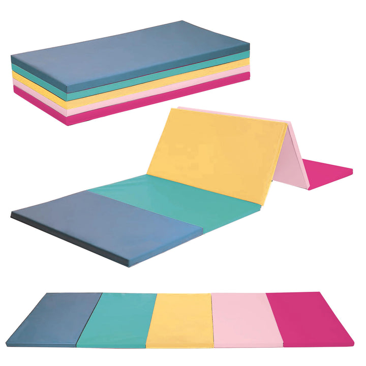 Klappbare Turnmatte | ca. 185 x 76 x 3 cm | Tragbare und faltbare Kinder Weichbodenmatte, auch ideal