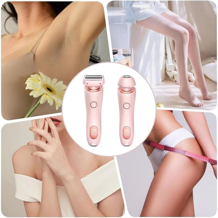 Boulina Rasierer Damen Glisse Pro Frühlings Starter Set, Bikini-Trimmer mit LED-Anzeige, wasserdicht