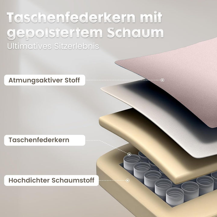 GTPLAYER Gaming Stuhl Bürostuhl Ergonomisch Gaming Sessel mit Kopfstütze und Cloud-Lendenkissen, Gep