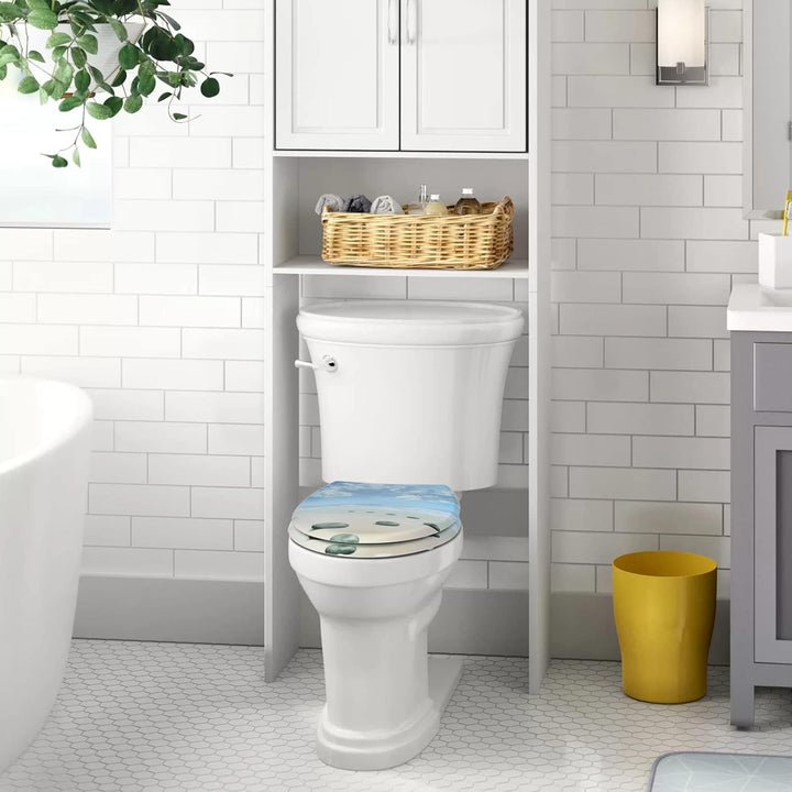 WOLTU Toilettendeckel mit Absenkautomatik Klodeckel WC Sitz Softclose Klobrille mit Quick Release Fu