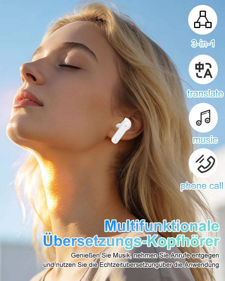 KI Übersetzer Kopfhörer, 3-in-1 Übersetzungskopfhörer in Echtzeit, Bluetooth 5.4 Sprachübersetzer 15