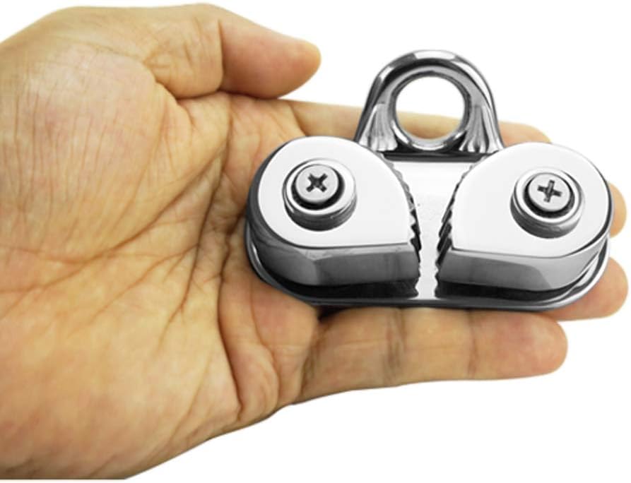 GOFORJUMP Edelstahl 316 Nockenklemme mit Führungsring Nockenklemme für Boote Marinesegeln Segelboot