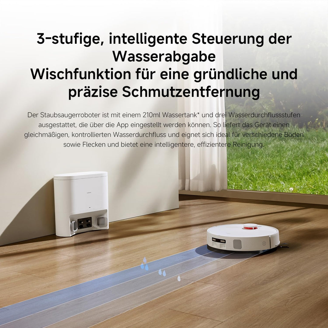 XIAOMI Saugroboter Mit Wischfunktion H40,10000Pa Saugkraftsaugroboter,Mit LDS-Laser-Navigation Staub