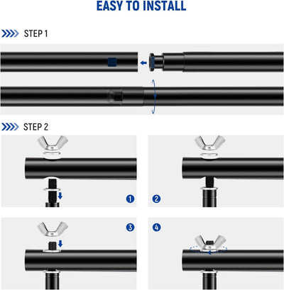 NEEWER 8,5x10 Fuss verstellbares Hintergrundständer Set, Fotografie Hintergrund Unterstützungssystem