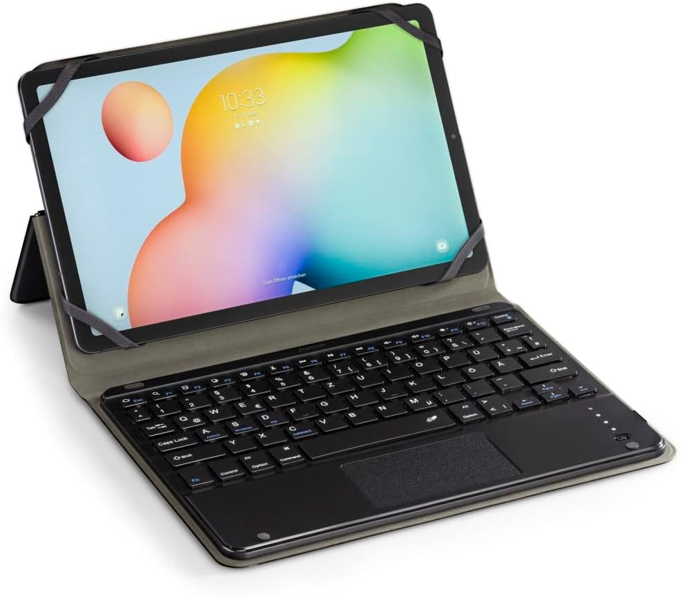 Hama Hülle mit Tastatur für Tablets 9,5 – 11“ (Bluetooth Tastatur mit Touchpad, Standfunktion, magne