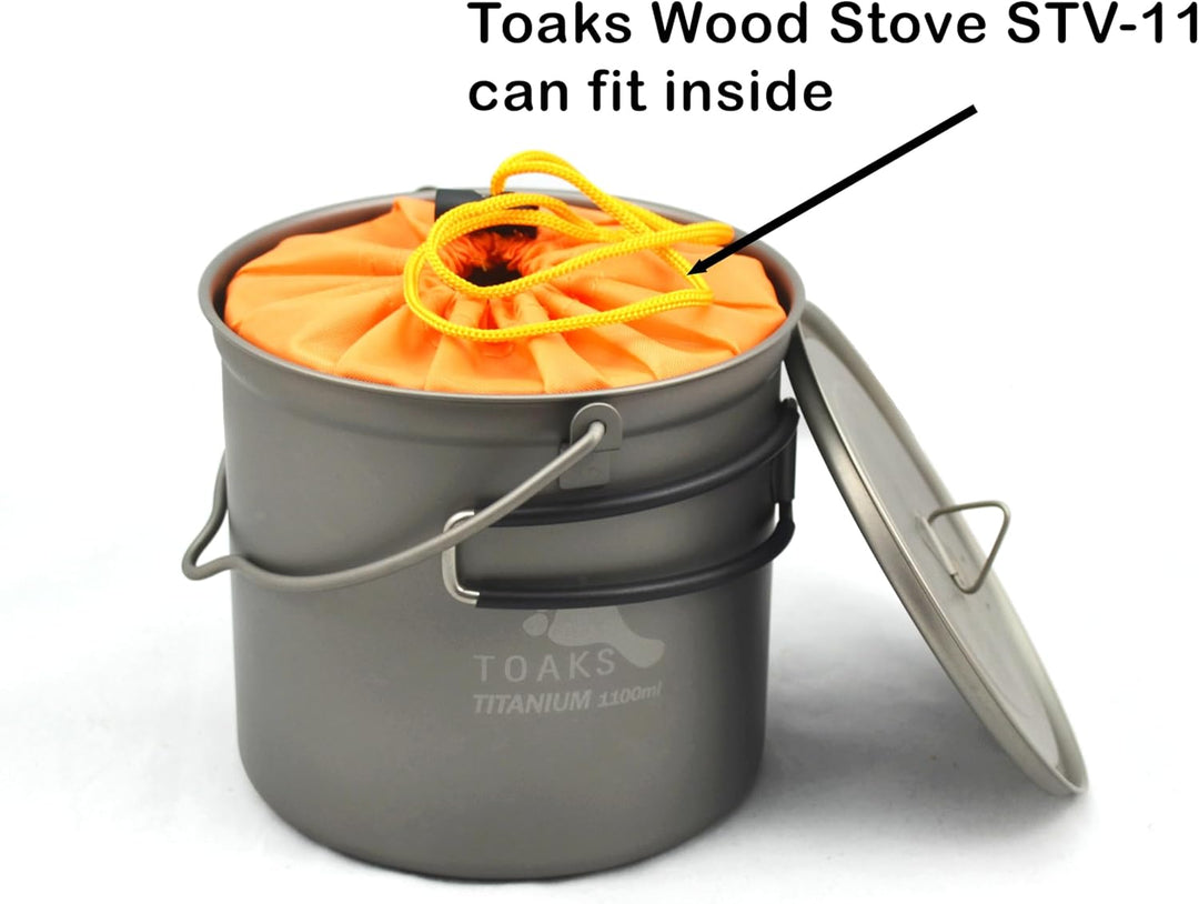 TOAKS Titanium Pot with Bail Handle, 1100 ml