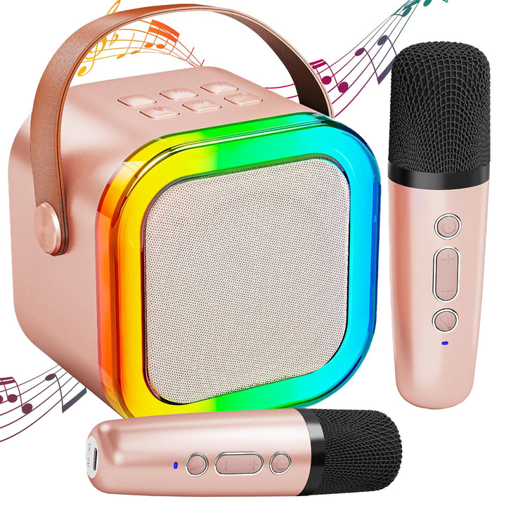 [2025] Karaoke Maschine mit 2 Karaoke Mikrofonen Musikinstrumentzubehör: Wowstar Karaoke Anlage mit