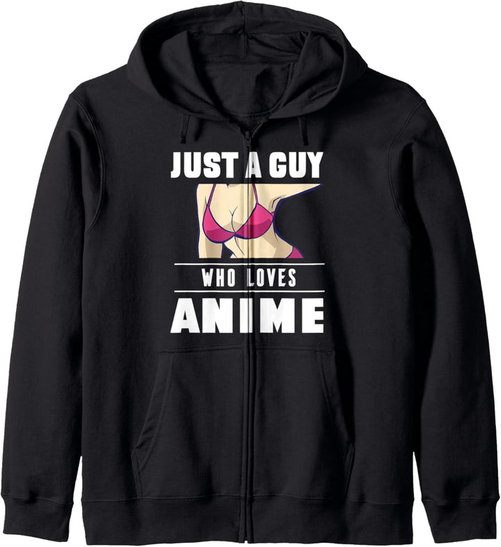 Just A Guy Who Loves Anime Manga Anime Teen Boy Men Kapuzenjacke