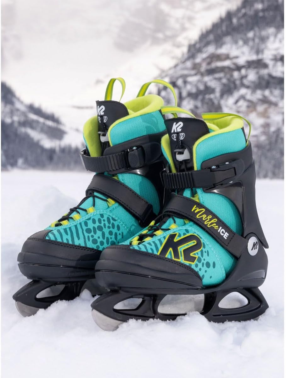 K2 Skates Mädchen Schlittschuhe Marlee Ice, turquise - yellow, 25G0210 S (EU: 29-34 / UK: 10-1 / US: