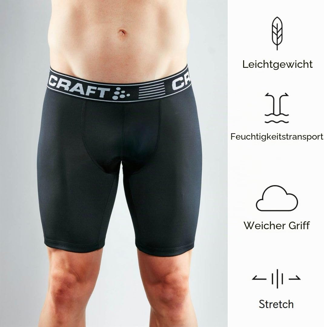 Craft Herren Greatness Bike Shorts M Radunterhose L Black/White, L Black/White