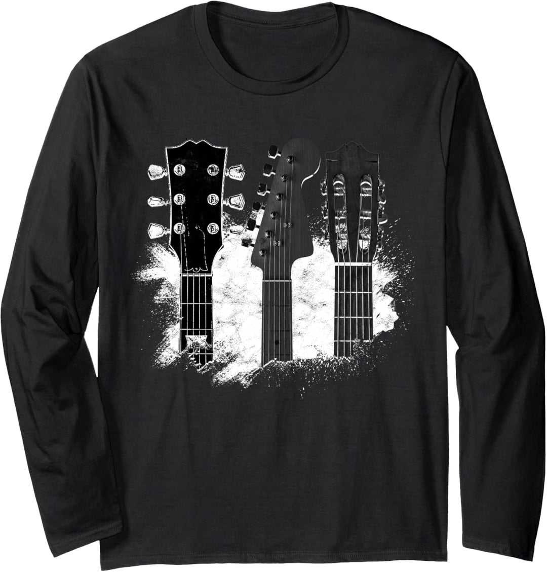 Gitarre Geschenke Gitarristen Guitar Player Gitarrenspieler Langarmshirt