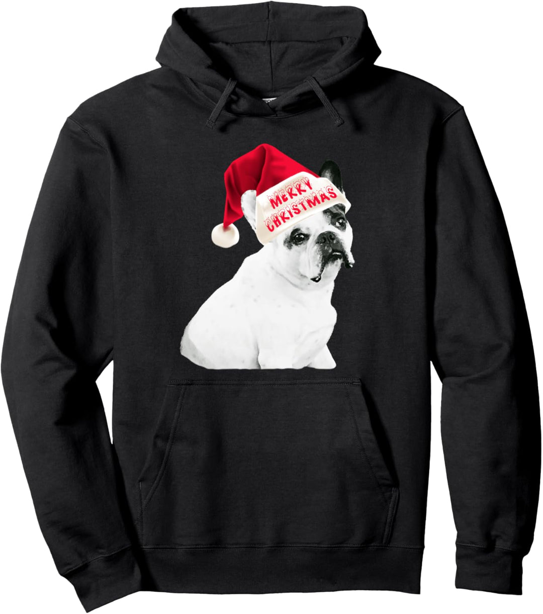 Französische Bulldogge Frohe Weihnachten Frenchie in einer Pullover Hoodie