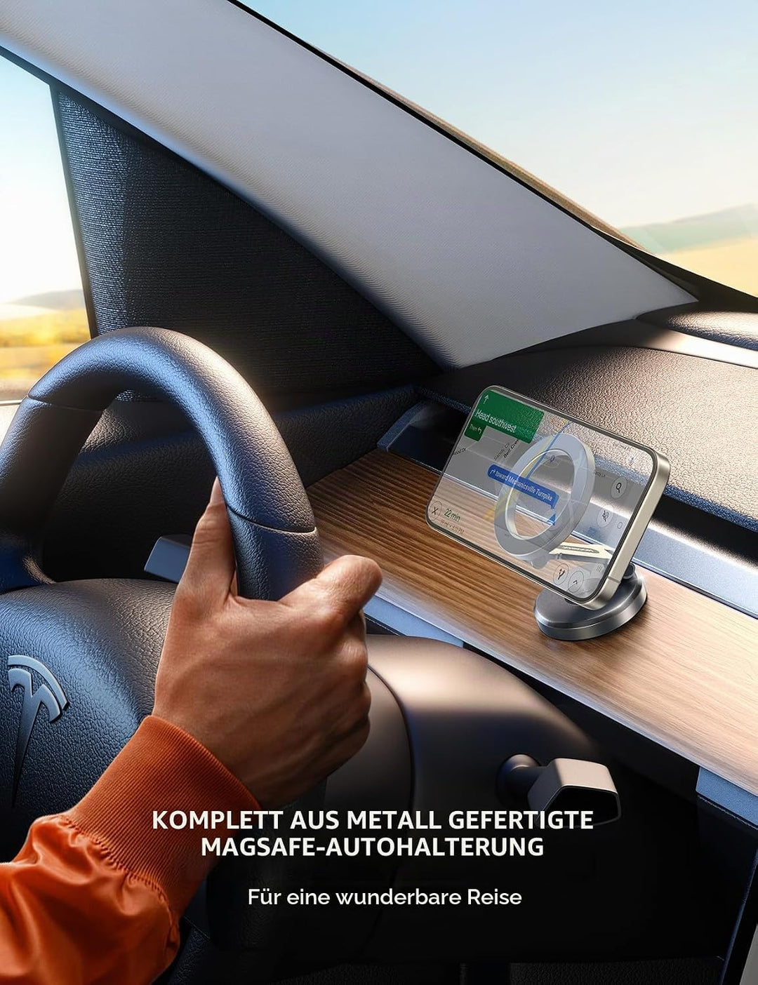 JOYROOM Handyhalterung Auto Magnet [Faltbar &amp; Vollmetall] MagSafe Autohalterung mit 20 x N55 Magnete