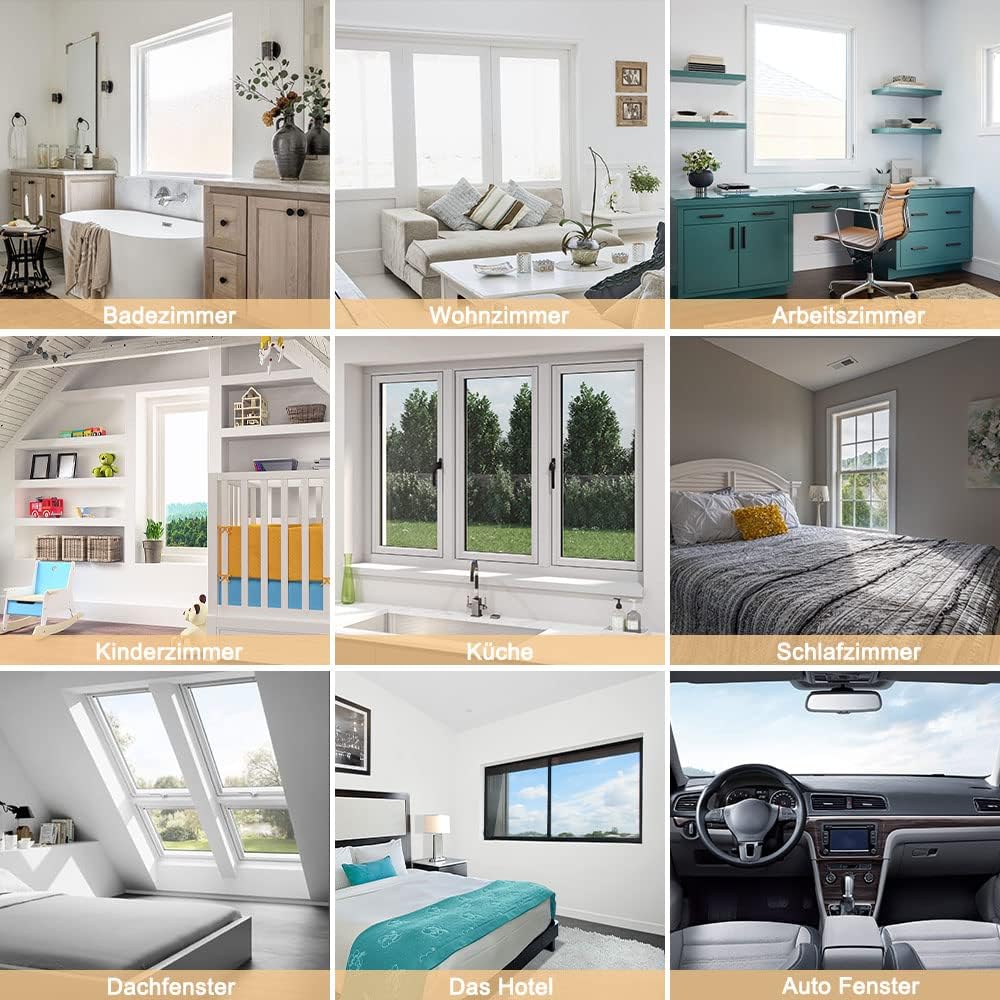 Eurohome Tragbares Verdunkelungsrollo mit Saugnäpfen verstellbar und leicht Ohne Bohren für Kinderzi