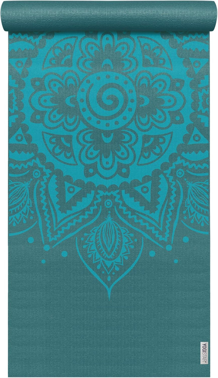 Yogamatte Yogimat® Basic - Art Collection - Spiral Mandala kiwi grün, kiwi grün