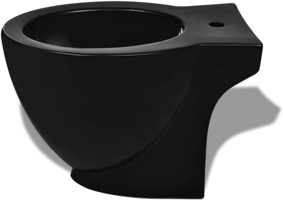 Willood Stand-WC & Bidet Set Schwarz Keramik Bodenstehend Softclose Sitz