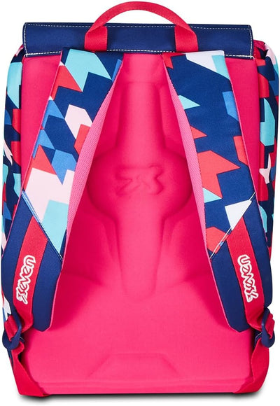 Seven Big Cherish Schulrucksack, faltbar, Blau/Rosa, ausziehbar, 28 l