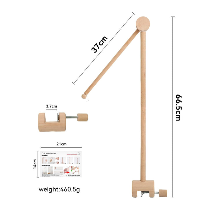let's make Mobile Verbesserte Version Halterung Holz für Babybet, Mobile Halterung für Babybett Zube