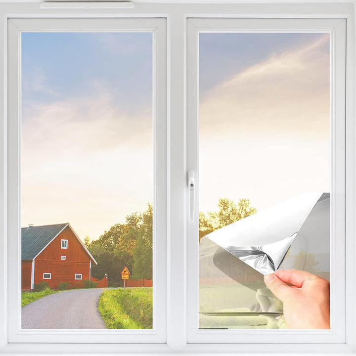 Fensterfolie von innen Durchsichtig von aussen Blickdicht,Sonnenschutzfolie Fenster innen UV-Schutz