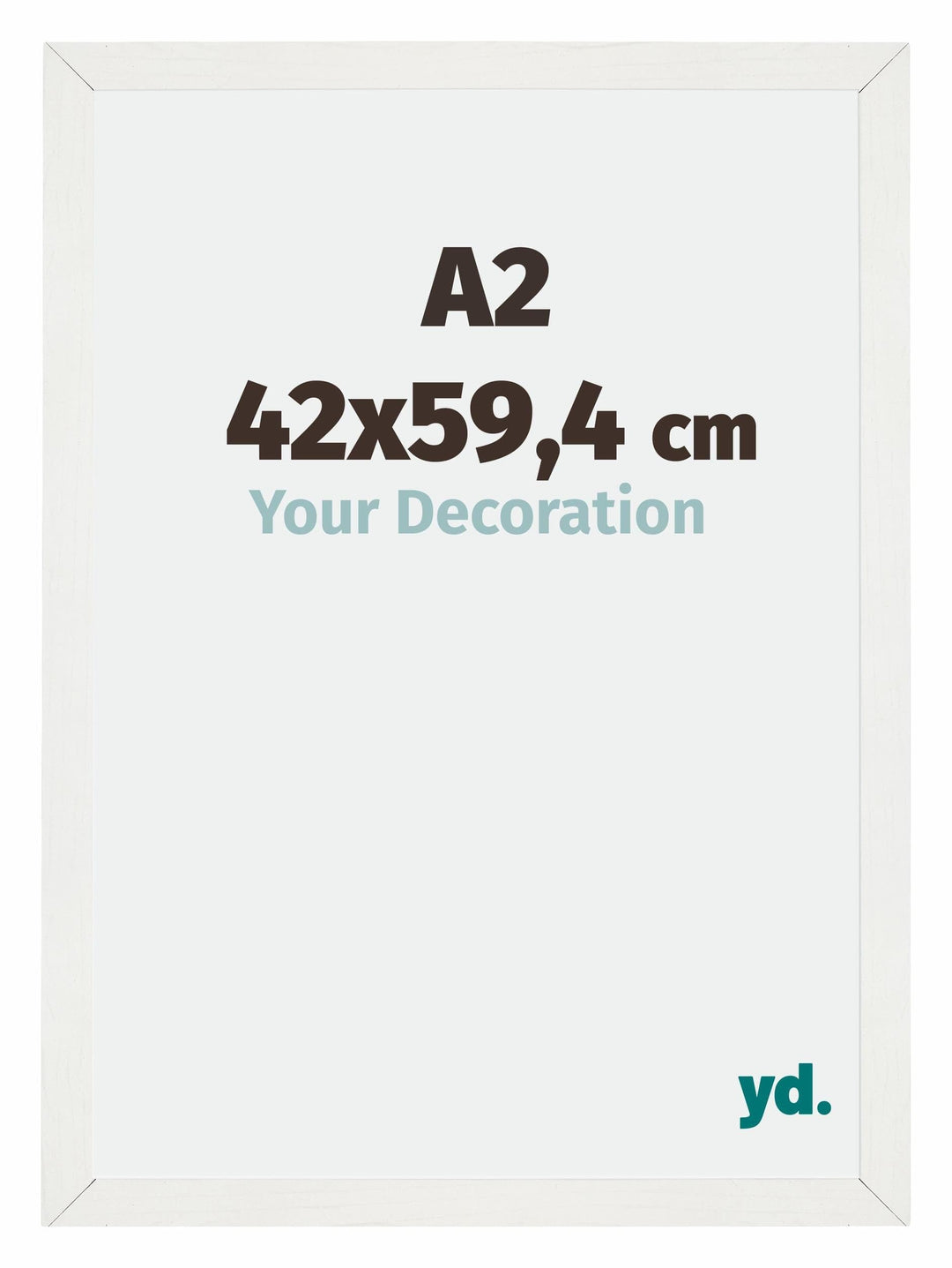 yd. Your Decoration - Bilderrahmen DIN A2 42x59,4 cm - Bilderrahmen aus MDF mit Acrylglas - Antirefl