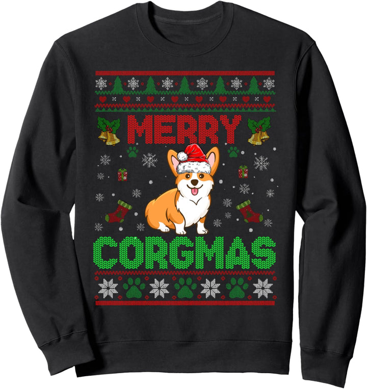 Corgi Weihnachtspullover Cool Merry Corgmas Xmas Sweatshirt