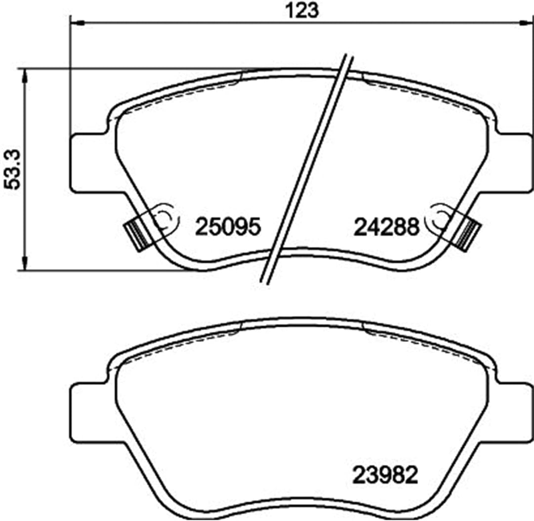 HELLA PAGID 8DB 355 021-131 Bremsbelagsatz - T2263 - Dicke/Stärke: 17mm - Bremssystem: Bosch - mit a