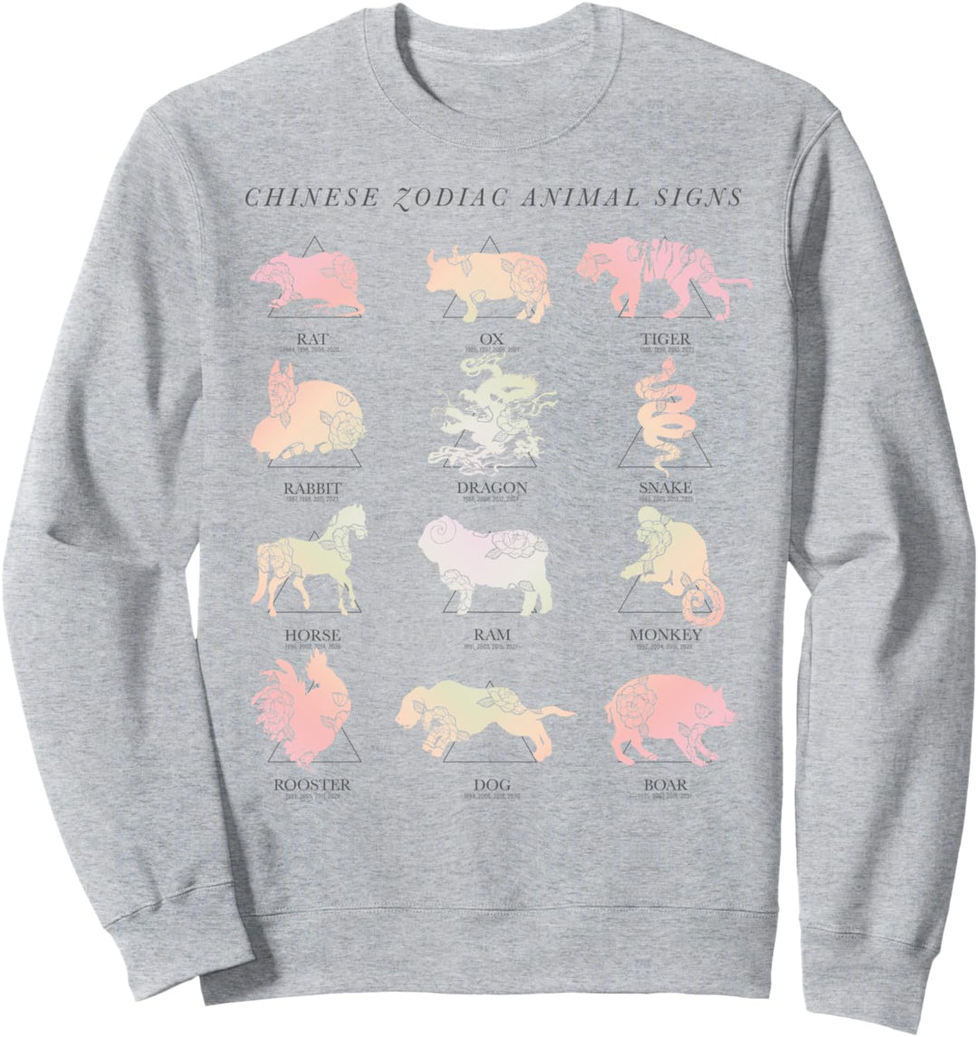 Trendy Zodiac Animal Signs Sweatshirt