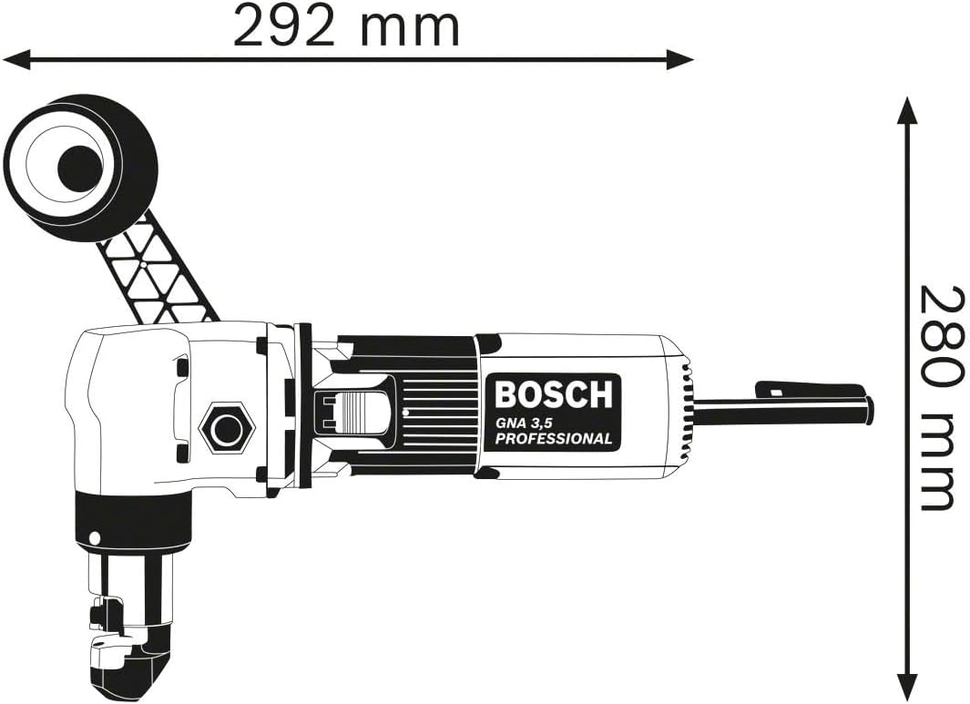 Bosch Professional Knabber GNA 3,5 (620 Watt, Schneidspurbreite 6 mm, Schneidkapazität 3.5mm, inkl.