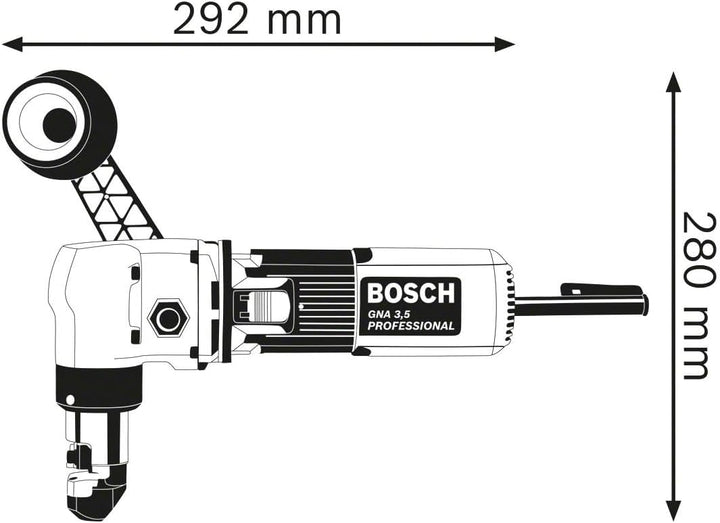 Bosch Professional Knabber GNA 3,5 (620 Watt, Schneidspurbreite 6 mm, Schneidkapazität 3.5mm, inkl.