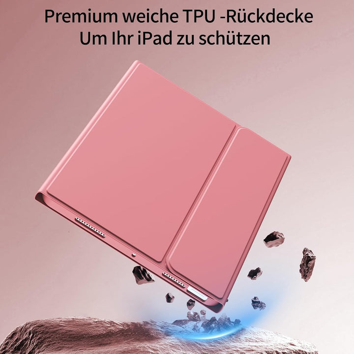 Tastatur Hülle für iPad 11. Generation 2025 A16, iPad 10. Generation 2022 10,9 Zoll, Weiche TPU Hüll