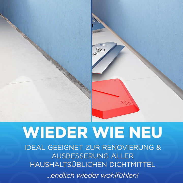 KISTEK® Silikonentferner Set (18-teilig) zur Silikon Entfernung und Erneuerung von Acryl- & Silikonf