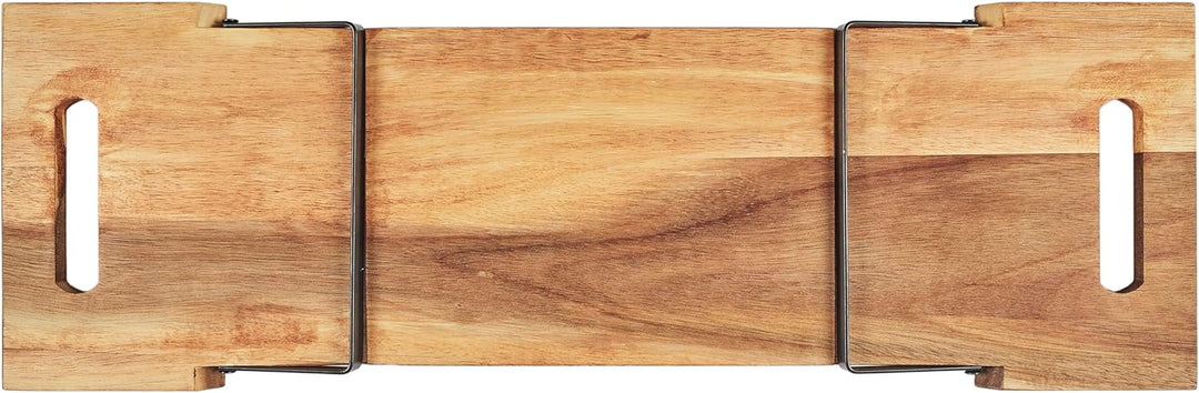 Home Deco Factory, KA0322, Acacia Presentation Board with Black Metal Feet, Ideal for Aperitifs and
