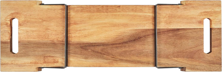 Home Deco Factory, KA0322, Acacia Presentation Board with Black Metal Feet, Ideal for Aperitifs and