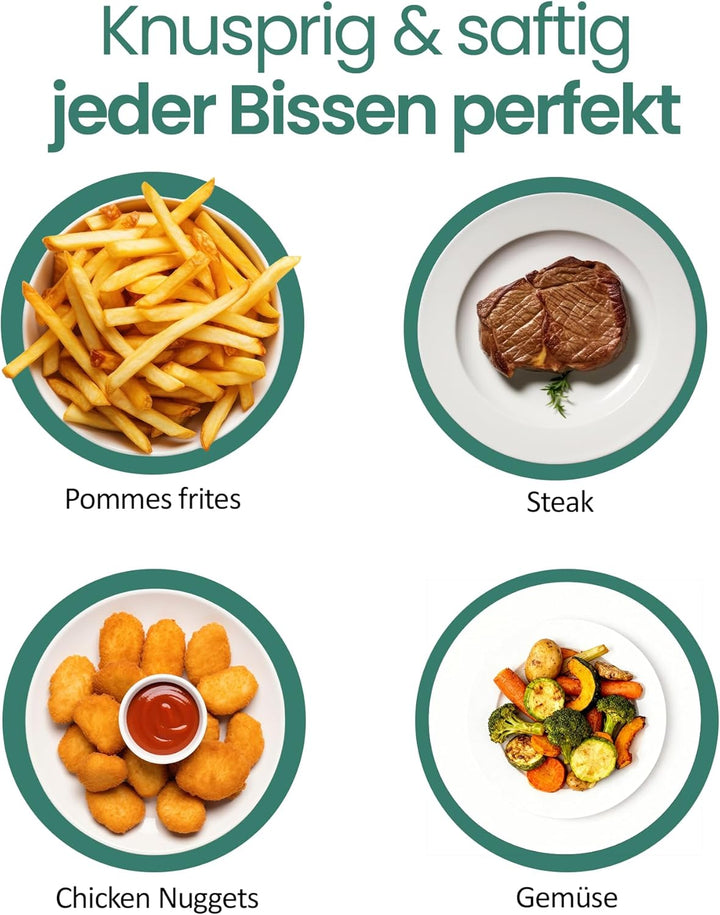 Emerio digitale DOPPEL Heissluftfritteuse AirFryer Frittieren mit heisser Luft ohne zusätzliches Öl