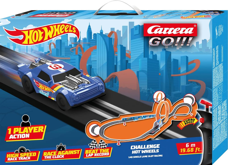 Carrera - 20068000 GO!!! Challenge Hot Wheels Rennbahn-Set I Rennbahnen & lizensierte Slotcars | bis