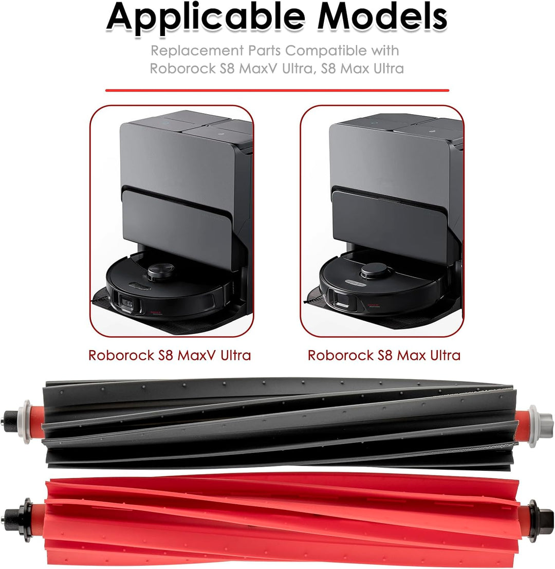 (2 Stück) S8 MaxV Ultra Rollenbürsten kompatibel mit Roborock S8 MaxV Ultra/ S8 Max Ultra/ Qrevo Mas