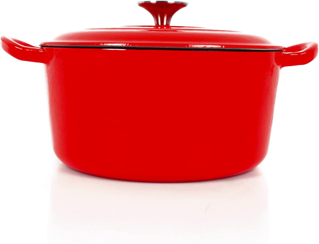 Echtwerk Schmortopf aus Gusseisen mit Emaille-Beschichtung, Brotbacktopf, Für Backöfen, Grill und In