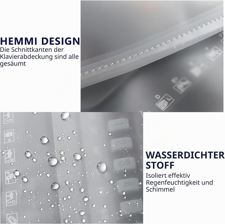Staubschutz für elektronische Klaviertastatur – mattes transparentes Design für stilvollen Schutz (8