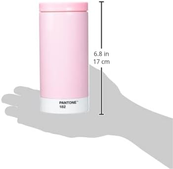 Pantone Reisebecher, Edelstahl, ABS, Light Pink 182, 75 mm, Light Pink 182