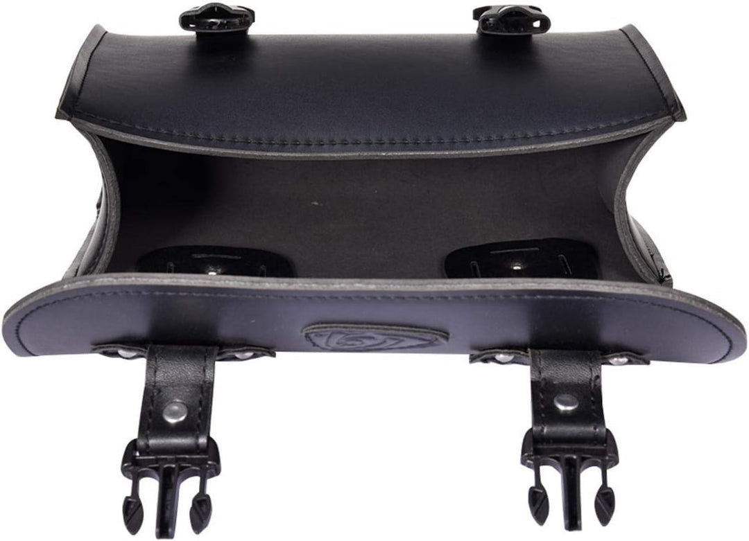 josietomy Motorrad Satteltasche aus Leder, Abnehmba wasserdichte Schwarz Universal Motorrad Seitenta