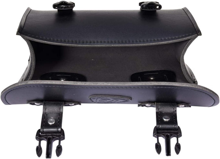 josietomy Motorrad Satteltasche aus Leder, Abnehmba wasserdichte Schwarz Universal Motorrad Seitenta