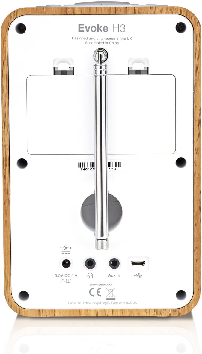 Pure Evoke H3 Digitalradio (DAB/DAB+/UKW/FM Radio, Bluetooth, Sleep-Timer, Weckfunktion, Countdown-T