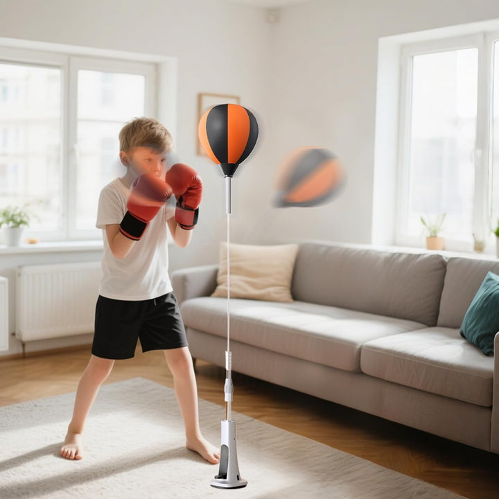 Stand-Up-Boxsack für Erwachsene, freistehendes Reflexsack-Set, höhenverstellbar, starker Rückprall,