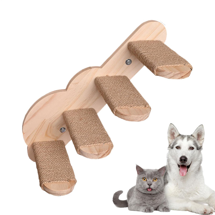 Katzen Wandstufe | Kletterstufen Schwebende Holztreppe Für Die Wand,Möbelregal Sitzstufen Für Schlaf