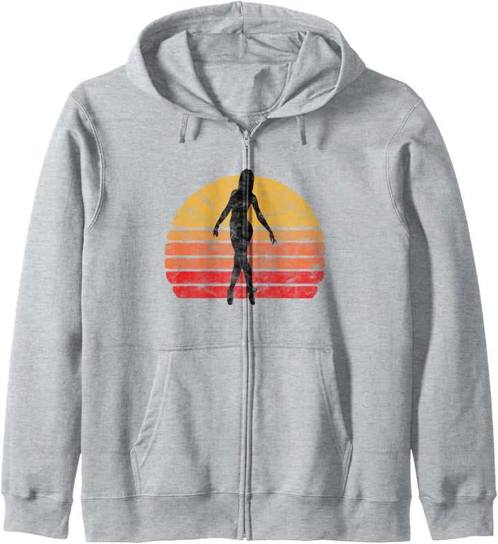 En Pointe Ballet Dancer Silhouette & Sun Vintage 80's Dance Kapuzenjacke