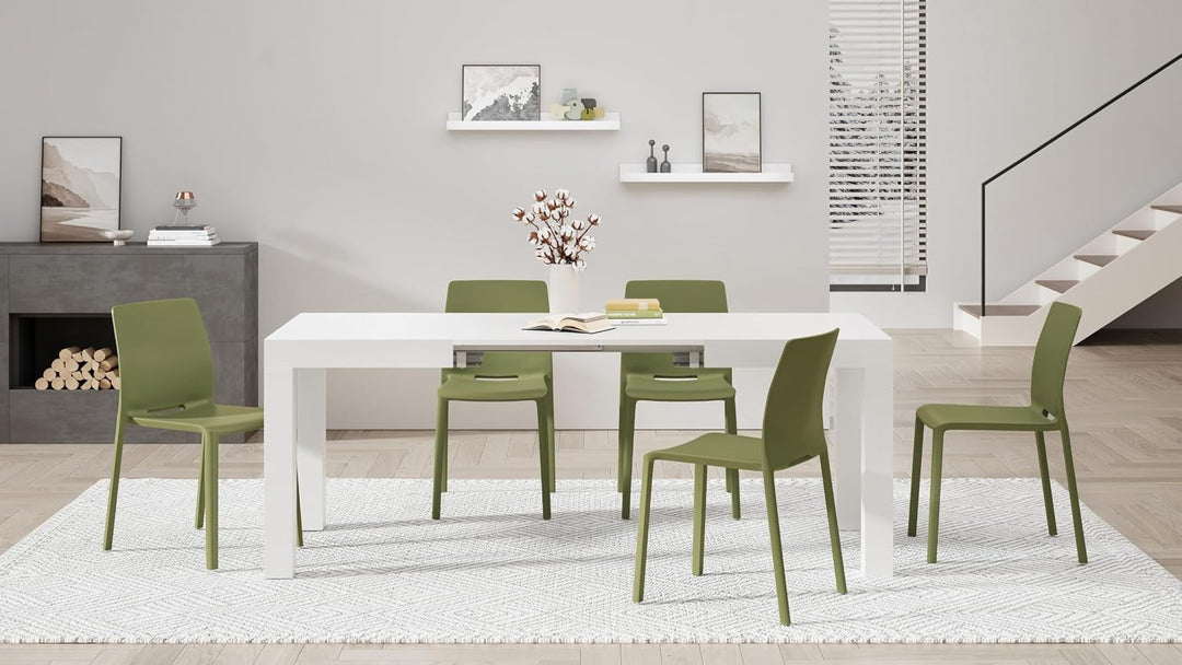 MOBILI FIVER, 2er-Set First Bilderregale, 80 cm, Esche, Weiss, Made In Italy 80 x 13 x 8 cm Esche We