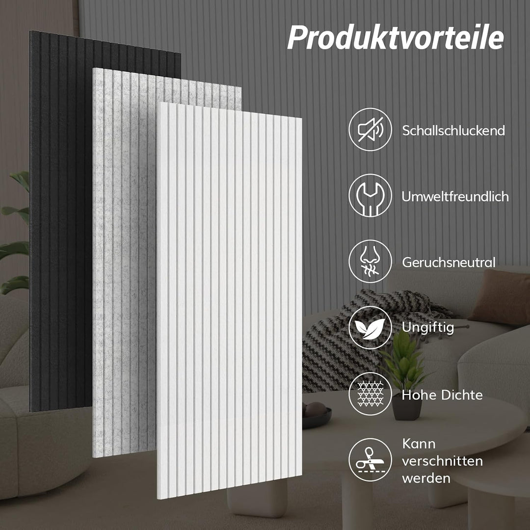 TONOR 4 Pack Akustikpaneele selbstklebend, 120x60x0.9 cm Schalldämmung Schallschutz wand Schallschut