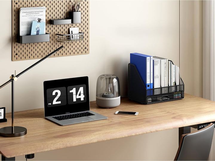 EasyPAG 5 Fächer A4 Metall Büro Schreibtisch Organizer Dokumentenhalter Aktenablage Zeitschriftenhal