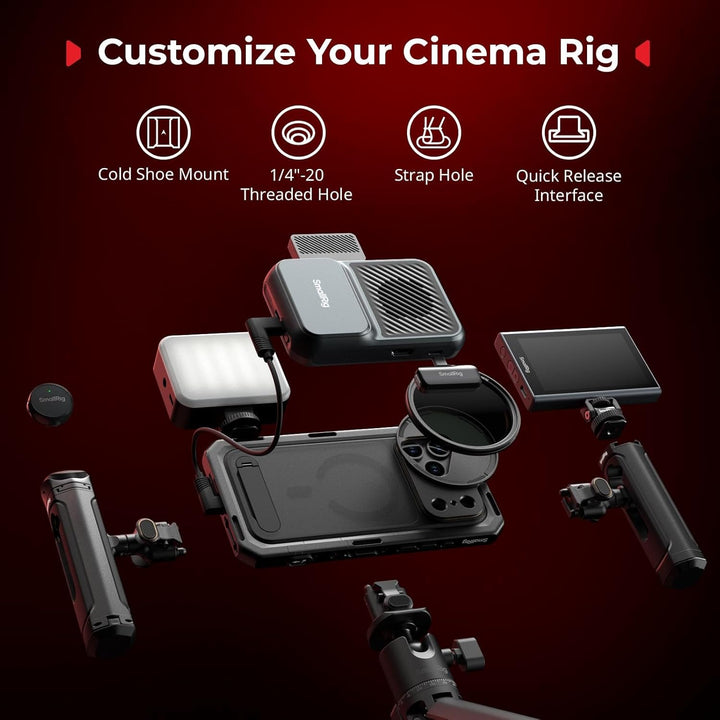 SMALLRIG Mobile Video Cage für iPhone 17 Pro Max, mit Handyhülle, TPU-Softrahmen, T-Mount und 17-mm-